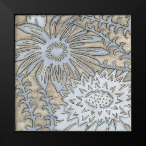 Silver Filigree III Black Modern Wood Framed Art Print by Meagher, Megan