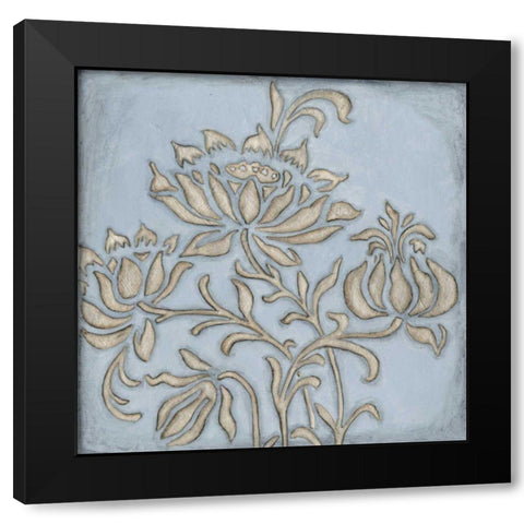 Silver Filigree VI Black Modern Wood Framed Art Print with Double Matting by Meagher, Megan