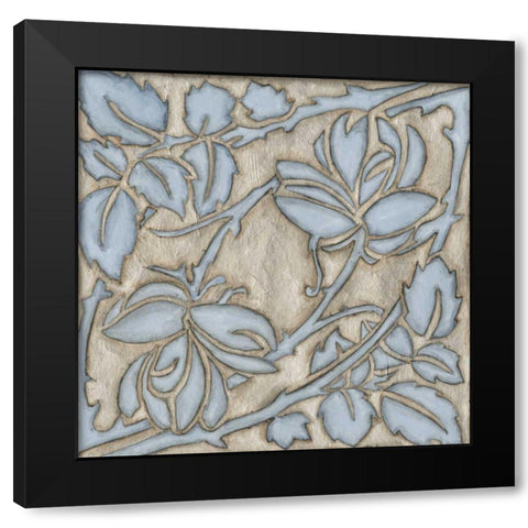 Silver Filigree IX Black Modern Wood Framed Art Print with Double Matting by Meagher, Megan
