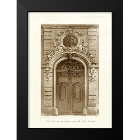 Ornamental Door I Black Modern Wood Framed Art Print by Lambert, Marcel