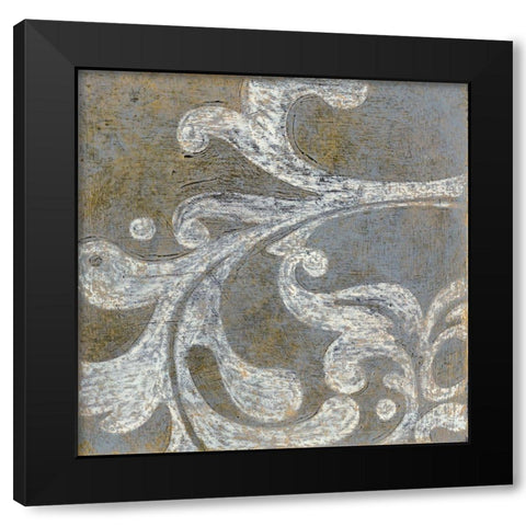 Rococo II Black Modern Wood Framed Art Print with Double Matting by Wyatt Jr., Norman