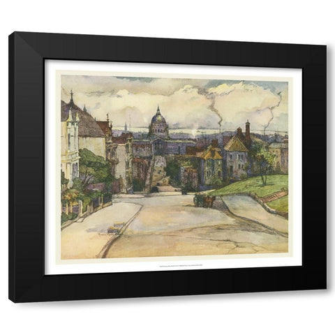 European Sketchbook I Black Modern Wood Framed Art Print with Double Matting by Abdy, Rowena Meeks