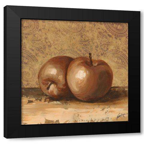 Fruit Duet I Black Modern Wood Framed Art Print with Double Matting by Harper, Ethan