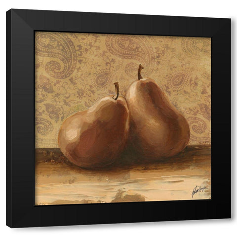 Fruit Duet II Black Modern Wood Framed Art Print with Double Matting by Harper, Ethan