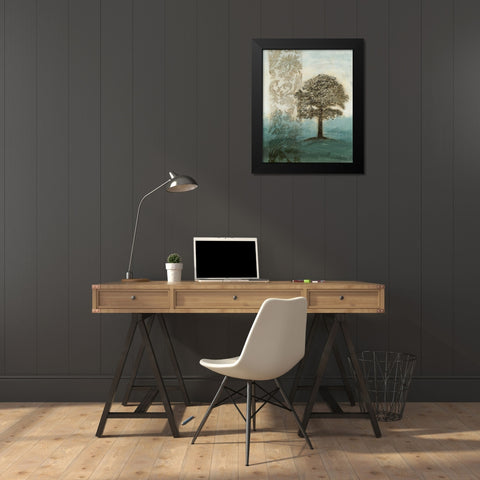 Misty Memory I Black Modern Wood Framed Art Print by Meagher, Megan