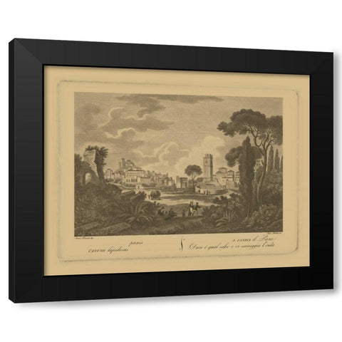 Italian Landscape I Black Modern Wood Framed Art Print by Vision Studio
