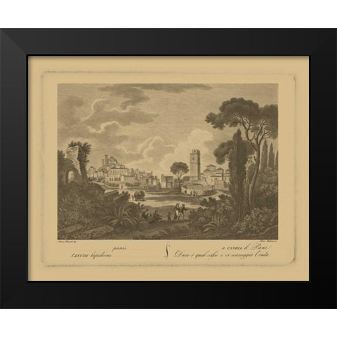 Italian Landscape I Black Modern Wood Framed Art Print by Vision Studio