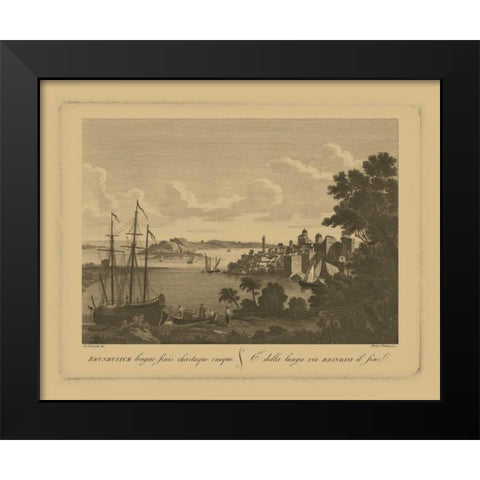 Italian Landscape III Black Modern Wood Framed Art Print by Vision Studio