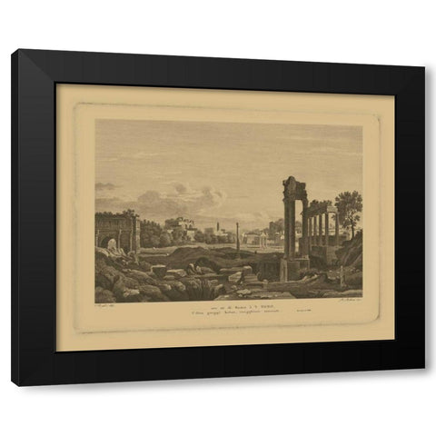 Italian Landscape IV Black Modern Wood Framed Art Print by Vision Studio