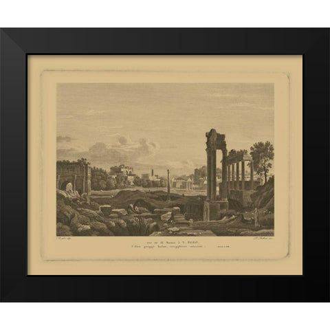 Italian Landscape IV Black Modern Wood Framed Art Print by Vision Studio