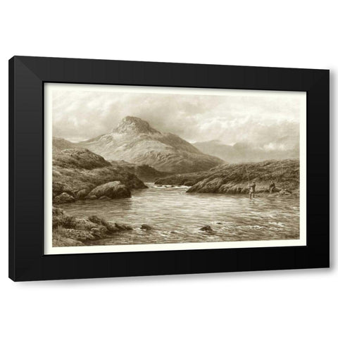 A Tight Line Black Modern Wood Framed Art Print by Adams, Douglas