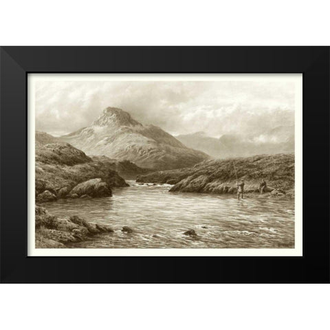A Tight Line Black Modern Wood Framed Art Print by Adams, Douglas