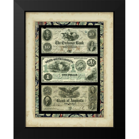Money, Money, Money II Black Modern Wood Framed Art Print by Unknown