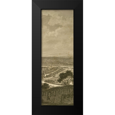 Pastoral Panorama IV Black Modern Wood Framed Art Print by Wiek, John