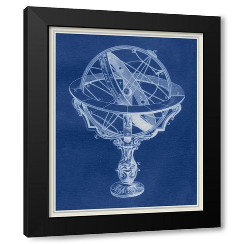 Armillary Sphere II Black Modern Wood Framed Art Print by Vision Studio