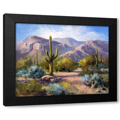 Catalina Mountain Foothills Black Modern Wood Framed Art Print with Double Matting by Johnston, Maxine