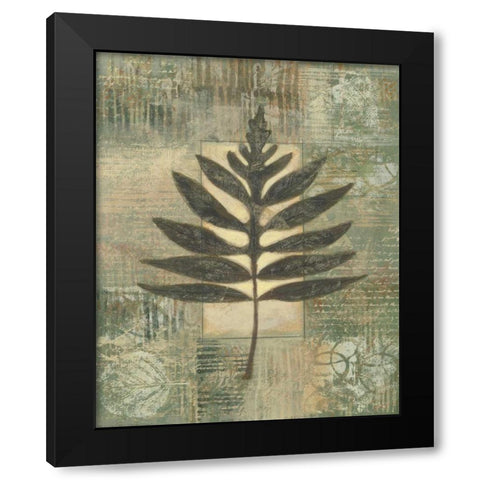 Leaf Textures I Black Modern Wood Framed Art Print by Wyatt Jr., Norman