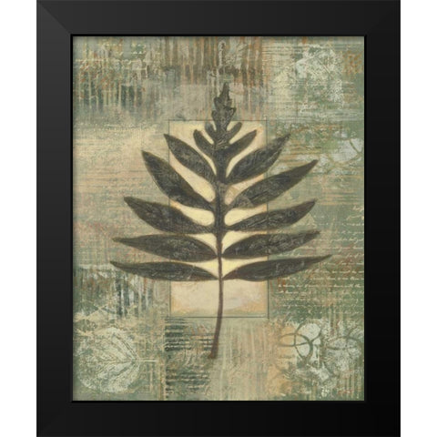 Leaf Textures I Black Modern Wood Framed Art Print by Wyatt Jr., Norman