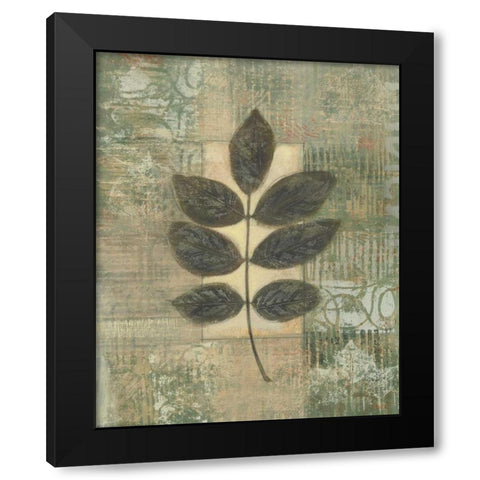 Leaf Textures II Black Modern Wood Framed Art Print with Double Matting by Wyatt Jr., Norman