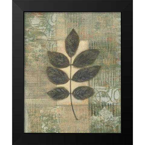 Leaf Textures II Black Modern Wood Framed Art Print by Wyatt Jr., Norman