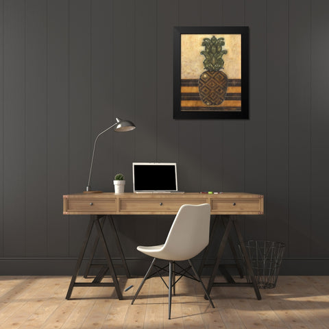 Regal Pineapple I Black Modern Wood Framed Art Print by Wyatt Jr., Norman
