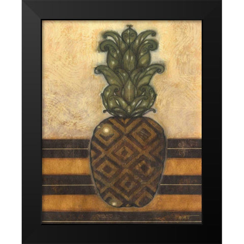 Regal Pineapple I Black Modern Wood Framed Art Print by Wyatt Jr., Norman