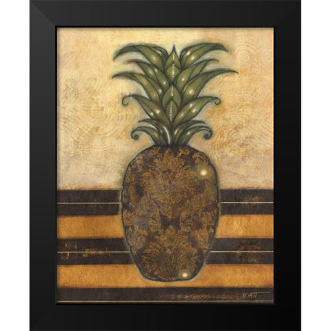Regal Pineapple II Black Modern Wood Framed Art Print by Wyatt Jr., Norman