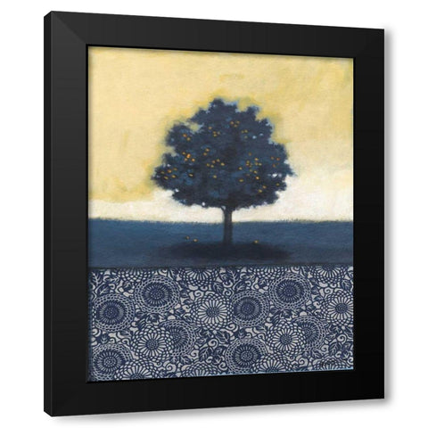 Blue Lemon Tree I Black Modern Wood Framed Art Print with Double Matting by Wyatt Jr., Norman