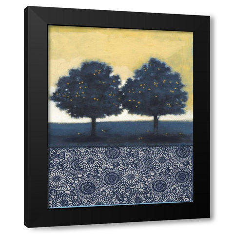 Blue Lemon Tree II Black Modern Wood Framed Art Print by Wyatt Jr., Norman