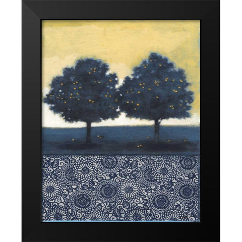 Blue Lemon Tree II Black Modern Wood Framed Art Print by Wyatt Jr., Norman