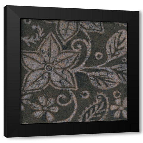 Island Batik I Black Modern Wood Framed Art Print by Wyatt Jr., Norman
