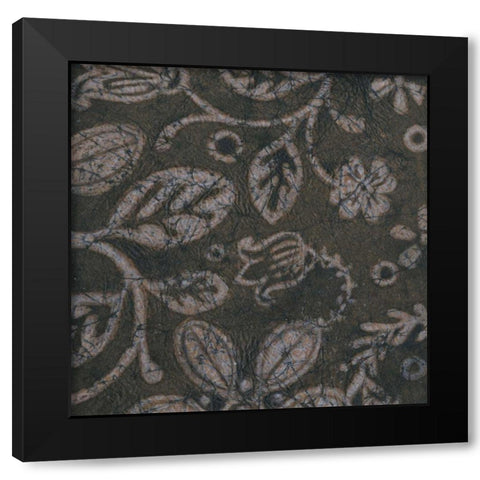 Island Batik II Black Modern Wood Framed Art Print with Double Matting by Wyatt Jr., Norman
