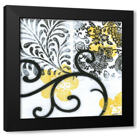 Opulence I Black Modern Wood Framed Art Print with Double Matting by Wyatt Jr., Norman