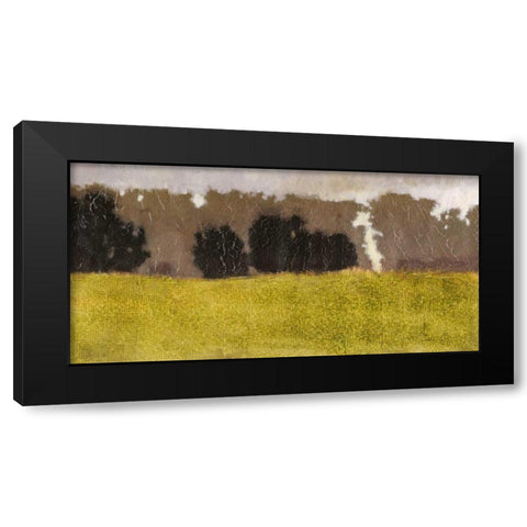 Tuscan Field I Black Modern Wood Framed Art Print with Double Matting by Vision Studio