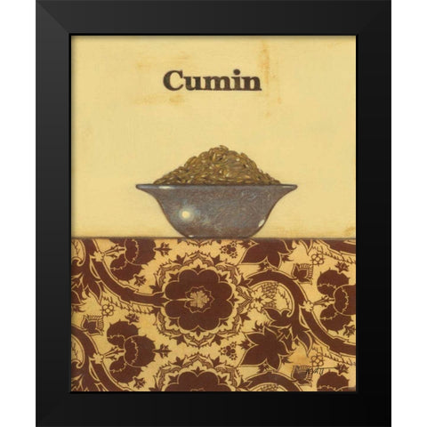 Exotic Spices - Cumin Black Modern Wood Framed Art Print by Wyatt Jr., Norman