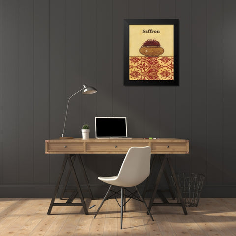Exotic Spices - Saffron Black Modern Wood Framed Art Print by Wyatt Jr., Norman