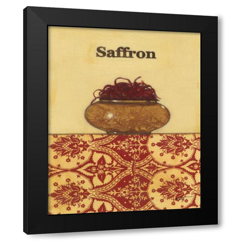 Exotic Spices - Saffron Black Modern Wood Framed Art Print with Double Matting by Wyatt Jr., Norman