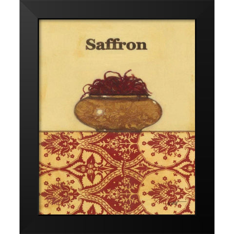 Exotic Spices - Saffron Black Modern Wood Framed Art Print by Wyatt Jr., Norman