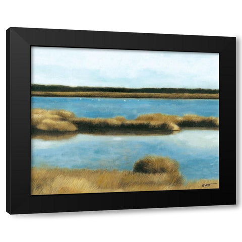 Wet Lands II Black Modern Wood Framed Art Print with Double Matting by Wyatt Jr., Norman
