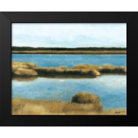 Wet Lands II Black Modern Wood Framed Art Print by Wyatt Jr., Norman