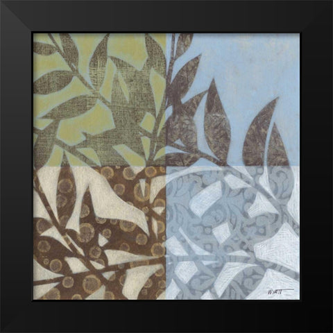 Swaying Fronds II Black Modern Wood Framed Art Print by Wyatt Jr., Norman