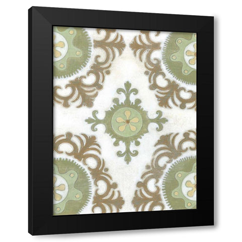 Earth Suzani I Black Modern Wood Framed Art Print with Double Matting by Wyatt Jr., Norman