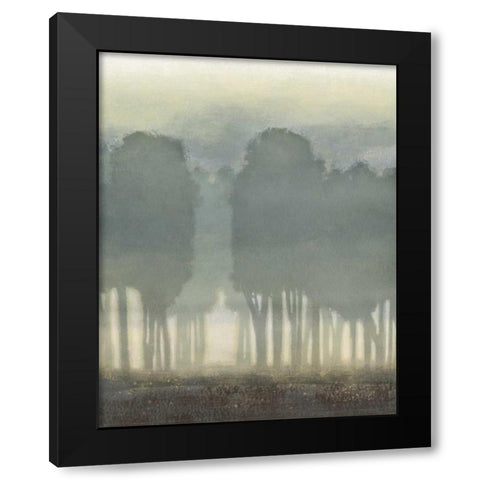 Treeline Haze I Black Modern Wood Framed Art Print with Double Matting by Vision Studio