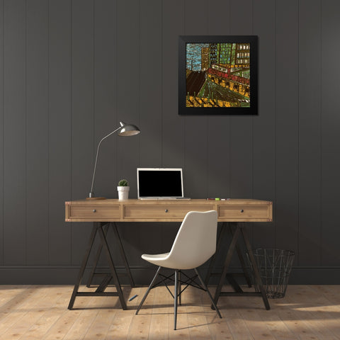 City One Black Modern Wood Framed Art Print by Davis, Andrea