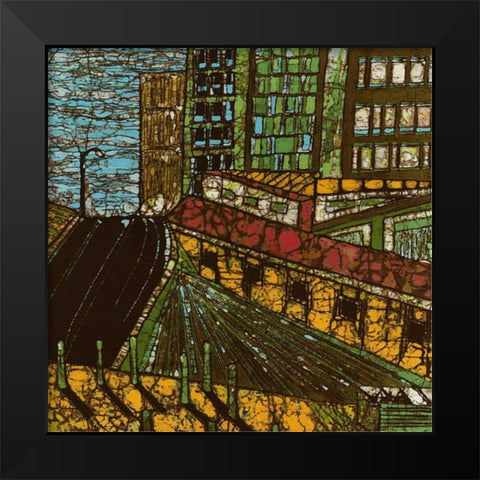 City One Black Modern Wood Framed Art Print by Davis, Andrea
