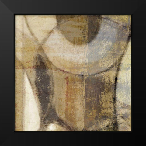 Textures Align II Black Modern Wood Framed Art Print by Vision Studio