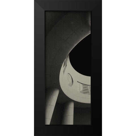 City View IV Black Modern Wood Framed Art Print by Ling, Tang