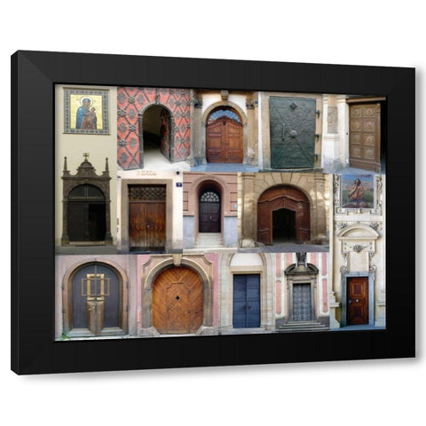 Doors III Black Modern Wood Framed Art Print with Double Matting by Christensen, Jim