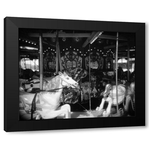 Carousel I Black Modern Wood Framed Art Print with Double Matting by Christensen, Jim