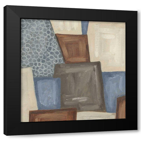 Trapezoids I Black Modern Wood Framed Art Print by Deans, Karen